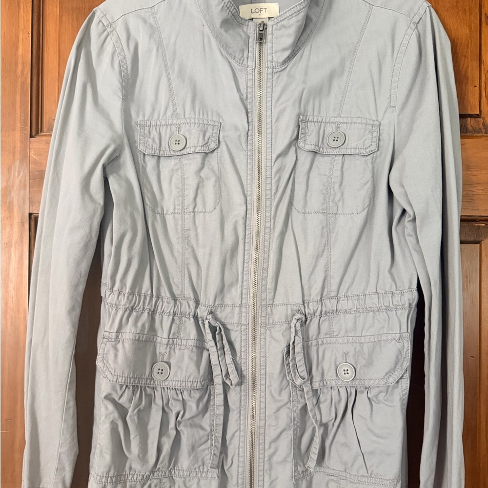 LOFT Women's Light Gray Utility Jacket